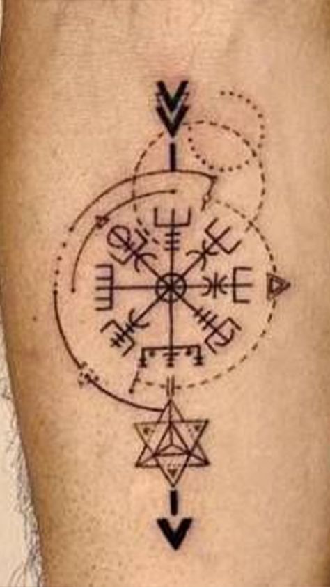 These designs from the Celtic culture have become a source of inspiration to body art.#celtic #tattoos Runes Tattoo, Vegvisir Tattoo, Vikings Tattoo, Rune Tattoo, Nordic Tattoo, Norse Tattoo, Mythology Tattoos, Cat Tattoos, Geometric Tattoos