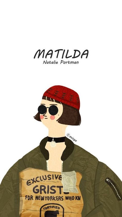 Matilda And Leon Art, Leon Matilda, Vector Illustration People, Disney Pop Art, Cinematic Art, Simple Sketch, Hand Painted Denim Jacket, Art Text, Disney Pop