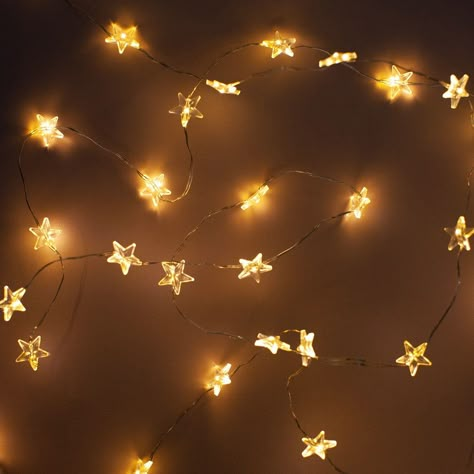 Stars Fairy Lights, Star Twinkle Lights, Cosy Fairy Lights, Twinkle Light Aesthetic, Star Fairy Lights Aesthetic, Star Led Lights, Christmad Lights, Twinkle Lights Aesthetic, Star Bedroom Decor