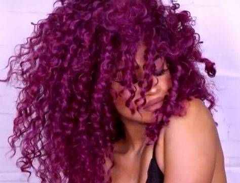 Magenta Red Hair, Bri Hall, Magenta Hair Colors, Exotic Hairstyles, Curly Color, Magenta Hair, Dyed Curly Hair, Dyed Hair Inspiration, Colored Curly Hair