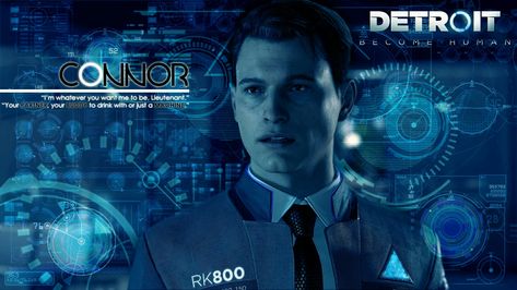 Detroit become human connor Detroit Become Human Laptop Wallpaper, Dbh Wallpaper, Detroit Wallpaper, Connor Rk800, Detroit: Become Human, Quantic Dream, Cool C, Detroit Become Human Connor, Detroit Being Human