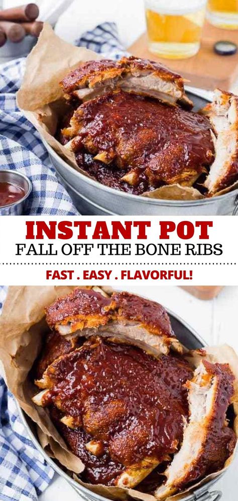 This recipe for Instant Pot ribs gives you fall-off-the-bone, flavorful ribs, in around an hour! It’s almost magical and it’s going to be your go-to when you want ribs but don’t have hours to spare. #ribs #instantpot #easy Instant Pot Ribs Recipe, Instant Pot Ribs, Almost Magical, Baked Ribs, Instant Pot Pork, Best Instant Pot Recipe, Instant Pot Dinner Recipes, Easy Instant Pot Recipes, Spare Ribs