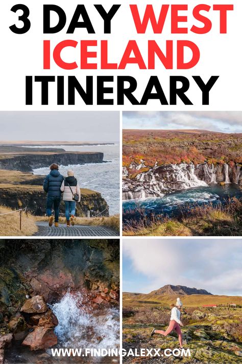 Discover the breathtaking beauty of West Iceland with this 3-day itinerary. From stunning waterfalls to geothermal wonders, this guide highlights must-visit sites and experiences that showcase Iceland's natural splendour. Iceland Travel Itinerary, Europe Travel Itinerary, West Iceland, Iceland Island, Iceland Map, Iceland Itinerary, Europe Trip Itinerary, Ring Road, Iceland Travel