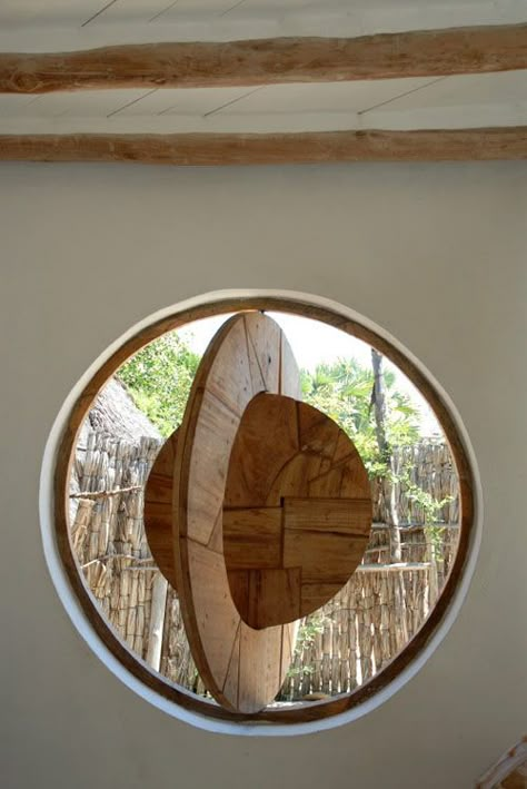 Safari House, Circular Window, Round Window, Eco Architecture, Cob House, Earth Homes, Natural Building, Earthship, Eco House