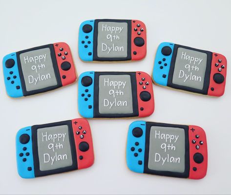 Super Smash Bros Cookies, Nintendo Switch Cookies Decorated, Nintendo Cookies Decorated, Nintendo Switch Cookies, Nintendo Cookies, Switch Cookies, Game Controller Cookies Decorated, Video Game Cookies Decorated, Gaming Cookies Decorated