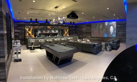 Luxury Game Room, Home Theater Room Design, Theater Room Design, Men Cave, Home Bar Rooms, Man Cave Room, Home Cinema Room, Game Room Basement, Basement Living Rooms