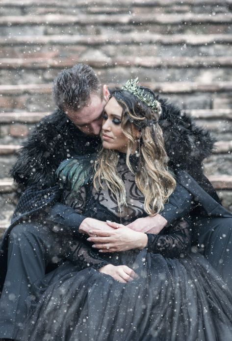 Viking Wedding Photography, Viking Wedding Photos, Viking Engagement Photos, Viking Winter Wedding, Viking Groom Attire, Medieval Romance Aesthetic, Werewolf Wedding, Viking Weddings, Viking Themed Wedding