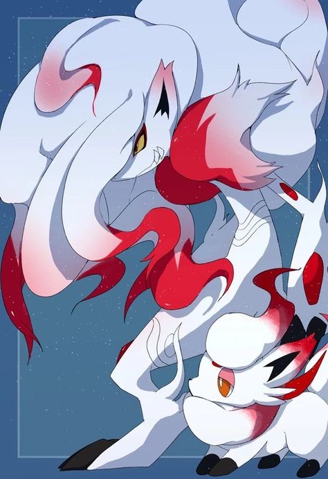 Zoroark Fanart, Hisuian Zoroark, Hisuian Zorua, Zorua Pokemon, Pokemon Zoroark, Zoroark Pokemon, Funny Animal Comics, Ghost Pokemon, Orange Eyes