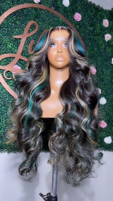 Curly Colored Wigs, Colored Lace Wigs, Hairstyles For Hot Days, Custom Color Wigs, Frontal Wig Hairstyles, Lace Fronts, Creative Hair Color, Affordable Wigs, Cheap Wigs