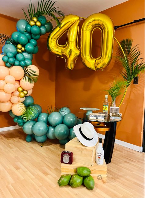 Cuban Theme 40th Birthday, Havana Nights Theme, 30th Bday Party, Round Arch, Havana Nights, 30th Bday, Man Birthday, Birthday Cake Toppers, Balloon Garland