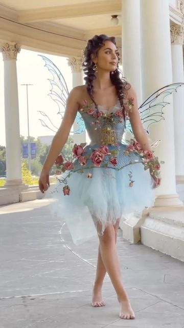 Fairy Dress Costume, Fairy Costume Women, Fairy Costume Diy, Fairy Halloween Costumes, Sea Dress, Fairy Outfit, Fair Outfits, Fairy Birthday, Fairy Costume