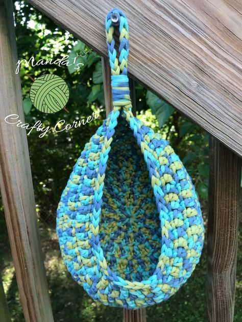 Hanging Baskets… A free crochet pattern – Manda's Crafty Corner Crochet Wall Hanging Basket Pattern Free, Crochet Plant Hanger Pattern Free Hanging Baskets, Crochet Hanging Baskets Free Patterns, Crochet Hanging Basket, Crochet Plant Hanger, Double Crochet Decrease, Crochet Hanging, Crochet Basket Pattern Free, Crochet Baskets