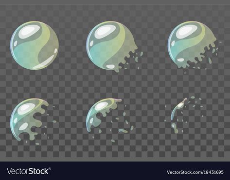 Vfx Design, Game User Interface, Fireworks Animation, Bubble Burst, Burst Bubble, Bubble Drawing, Learn Animation, Frame By Frame Animation, Animation Tutorial