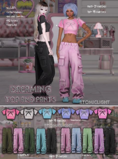 The Sims 4 Skin, Silky Pants, The Sims 4 Pc, Pants And Top, Free Sims 4, Sims 4 Game Mods, Sims 4 Body Mods, Sims 4 Dresses, Sims 4 Characters