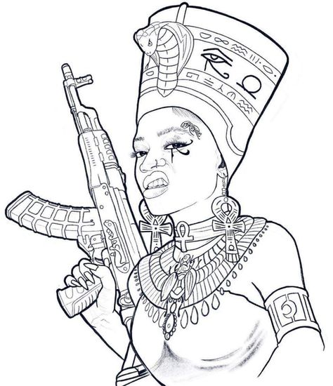 African Warrior Tattoos, Nefertiti Tattoo, Half Sleeve Tattoos, Egyptian Tattoo Sleeve, African Tattoo, Half Sleeve Tattoos Drawings, Gangsta Tattoos, Egypt Tattoo, Black Girls With Tattoos