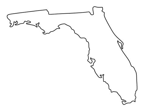 Florida pattern. Use the printable outline for crafts, creating stencils, scrapbooking, and more. Free PDF template to download and print at http://patternuniverse.com/download/florida-pattern/ Florida State Outline Tattoo, Florida State Outline, Florida Outline Tattoo, Florida Drawing, Florida Outline, Printable Outline, Stencils Printables Templates, Pineapple Lemonade, Florida Art