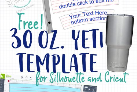 Yeti tumbler template freebie Cricut Tumbler, Sublimation Wraps, Camping Products, Camping Diy, Silhouette Cameo Tutorials, Silhouette Tutorials, Yeti Tumbler, Tumbler Template, Yeti Rambler