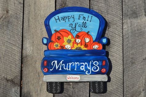 Painted Truck Door Hanger, Fall Truck Door Hanger, Autumn Door Hangers, Christmas Truck Door Hanger, Truck Door Hanger Wooden, Pumpkin Door Hanger Wooden, Fall Door Hangers Wooden, Coastal Wall Decor Ideas, Modern Wall Art Ideas