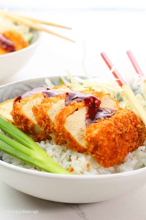 Best Ever Tofu Katsu - Simply Bakings Tofu Katsu, Savory Lunch, What Is Tofu, Katsu Recipes, Breaded Tofu, Tonkatsu Sauce, Sweet And Spicy Sauce, Tofu Dishes, Asian Inspired Dishes