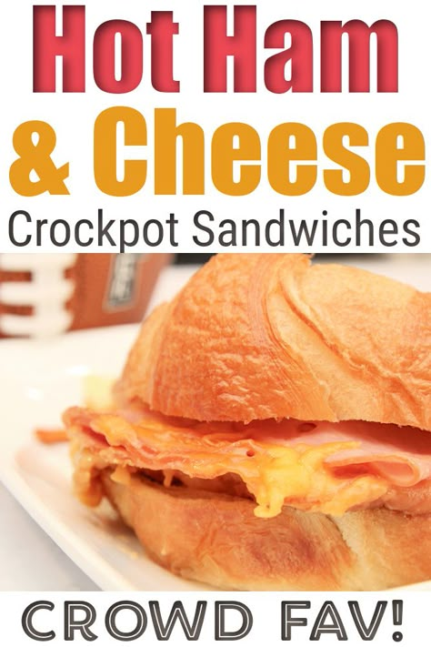 Crockpot Sandwiches, Hot Ham And Cheese, Crockpot Lunch, Hot Sandwich Recipes, Raisin Bran, Ham And Cheese Croissant, Breakfast Cookie Recipe, Crockpot Ham, Deli Counter