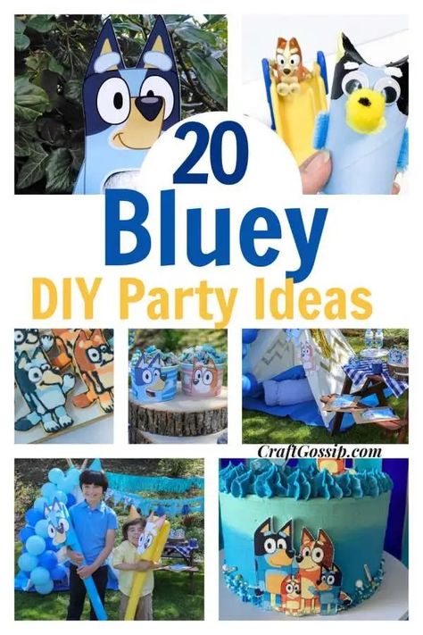 Free Bluey Coloring Printables, Bluey Sensory Activities, Fondant Bluey Character, Bluey Party Centerpieces Diy, Bluey Camping Party, This Episode Of Bluey Is Called, Bluey Birthday Crafts, Bluey Birthday Centerpieces Diy, Bluey Goodie Bags