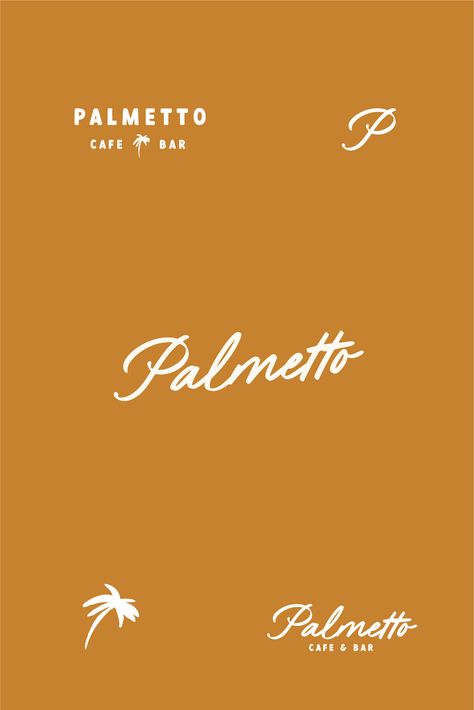 Palmetto — Emily Wells Design Tropical Branding Inspiration, Palm Tree Branding, Palm Springs Branding, Tropical Branding Design, Tropical Branding, Funky Branding, Icon Menu, Fan Palm Tree, Brand Suite