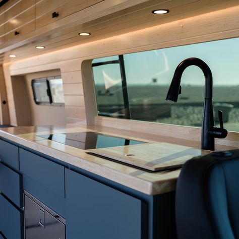 Interested? Contact Us Now: (657)227-8433 info@thevanmart.com Mercedes Sprinter 144" in California Coast by Vanspeed Shop 6 Cylinder Diesel 4x4 2500 | High Roof | Pebble Grey | 2021 California Coast Layout, Equipped with a full kitchen, Dining seating to bed platform set up, Full water and electrical set up.Details / Plumbing / Climate 3M Insulation, Sound Dampening, Max Air Vent Fan, City Water Fill, Outdoor Shower, Water Pump with inline mesh filter, 40 Gal Water Tank, Multi pressure faucet Bl Trailer Airbnb, Airstream Interior Ideas, Van Vehicles, Campsite Lighting, Camper Furniture, Tiny Mobile House, Dining Seating, Sprinter Conversion, Gmc Motorhome