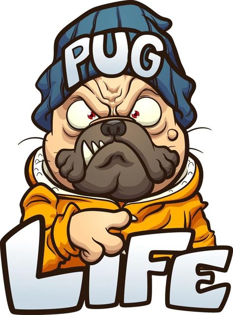 Dope Cartoons, Bulldog Funny, Graffiti Characters, Graffiti Cartoons, Dope Cartoon Art, Graffiti Drawing, Cartoon Logo, Pug Life, Thug Life