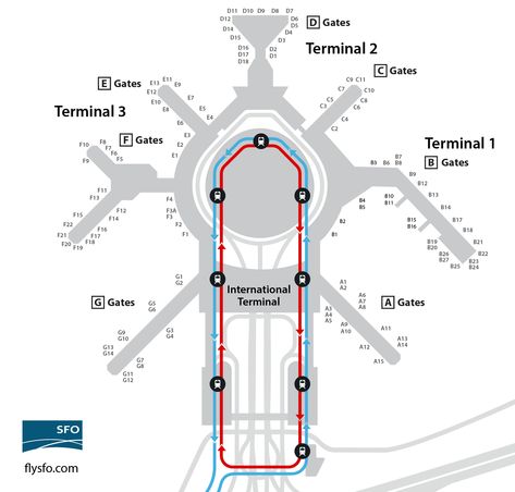 Sfo Airport, Transport Art, Tsa Precheck, Airport Map, San Francisco Airport, San Francisco International Airport, Tips For Flying, Airport Design, Car Center