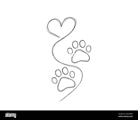 Pawprint Angel Wings Tattoo, Dog Paw Print Tattoo Stencil, Paw Print Halo Tattoo, Cat Paw Print Tattoo Outline, Paw Print Outline Tattoo, Fine Line Paw Print Tattoo, Dog Paw Stencil, Dog Paw Outline, Small Paw Print Tattoo