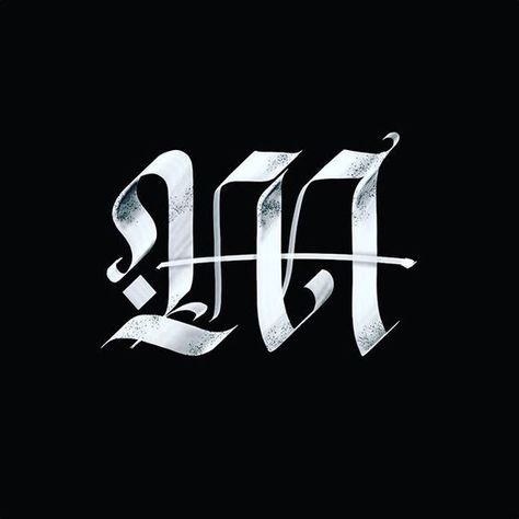 M Alphabet, Badass Drawings, Gothic Lettering, Days Of Type, Hand Lettering Alphabet, Lettering Alphabet Fonts, Font Inspiration, Creative Lettering, Lettering Styles