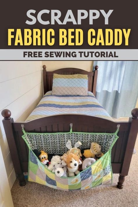 Bed Pockets Pattern Bedside Caddy, Sewing Projects For Around The House, How To Hang Bags In Room, Sewing For Home Decor, Minky Sewing Projects, Sewing Memory Projects, Kid Friendly Sewing Projects, Diy Sewing Gifts For Kids, Easy Toys To Make