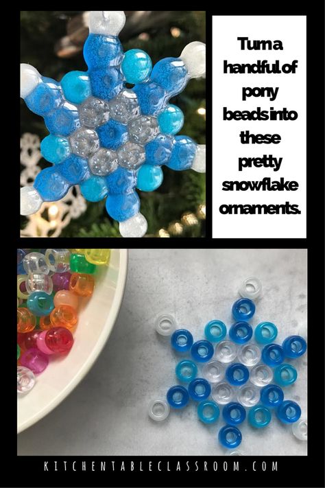 Pony beads are cheap, bright,and perfect for little fingers! We had lots of fun manipulating these little boogers! Bead crafts here we come! Crafts With Pony Beads, Plastic Bead Crafts, Patterns For Bracelets, Melted Pony Beads, Melted Bead Crafts, Pony Bead Projects, Snowflakes Art, Pony Bead Crafts, Beading For Kids