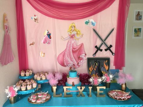 Sleeping beauty party Sleeping beauty cake table Sleeping Beauty Themed Food, Sleeping Beauty Table Decorations, Birthday Cake Sleeping Beauty, Sleeping Beauty Doll Cake, Sleeping Beauty Birthday Party Walmart, Princess Party Bags, Sleeping Beauty Birthday Party, Sleeping Beauty Cake, Beauty Party Ideas