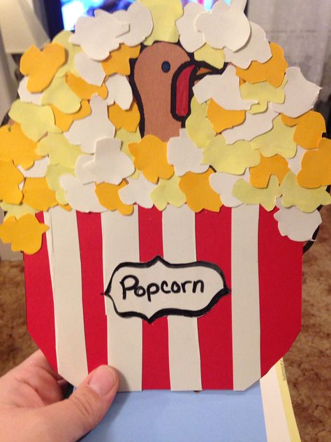 Disguise A Turkey Popcorn, Kindergarten Craft Projects, Tom The Turkey Disguise, Disguise Your Turkey, Hide The Turkey, Disguise A Turkey Ideas, Turkey Disguised, Disguise The Turkey, Disguise A Turkey Project