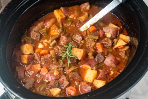 Crockpot Elk Stew - A Ranch Mom Elk Stew Meat Recipes, Elk Recipes Roasts, Elk Roast Recipe Crockpot, Elk Roast Crock Pot, Elk Stew, Ground Elk Recipes, Elk Meat Recipes, Elk Steak, Rhubarb Pie Recipe