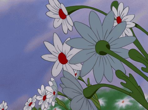 Alice In Wonderland Flowers, Alice In Wonderland 1951, Anime Flower, Disney Version, White Rabbits, Flowers Gif, Animation Screencaps, Disney Alice, Childrens Stories