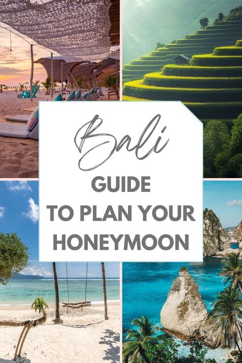 Planning a honeymoon in Bali? Our ultimate guide has everything you need to know, from when to go to Bali, how to get there and how to get around Bali, the most fun, romantic and adventurous things to do in Bali plus the best honeymoon hotels in Bali to add to your Bali honeymoon itinerary.  🤍 ✈️ Click to read now or pin for later 🤍 ✈️  Happy Wedding & Honeymoon Planning!! 💒 Bali Honeymoon Itinerary, How To Plan A Trip To Bali, Italy Honeymoon Itinerary, Planning A Trip To Bali, North Bali Itinerary, Bali Honeymoon Villas, Honeymoon Itinerary, Visit Bali, Bali Surf