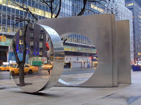 "East-West Gate" (1973) on Water Street: Yuyu Yang's Lifescape Sculpture in front of Oriental Oversees Building located at 88 Pine Street. Circle Gate, Landmark Design, West Gate, Nyc Baby, West Side, Gate Design, Side Door, East West, Art Center