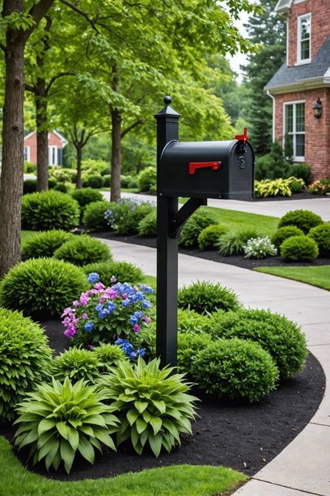 Elevate your curb appeal with these 20 creative mailbox landscaping designs! From flowers to lanterns, get inspired to transform your mailbox area into a beautiful focal point. Click to explore and start landscaping! Cement Diy Garden, Creative Mailbox, Mailbox Flowers, Beautiful Mailbox, Mailbox Garden, Diy Garden Ideas, Mailbox Makeover, Mailbox Landscaping, Mailbox Ideas