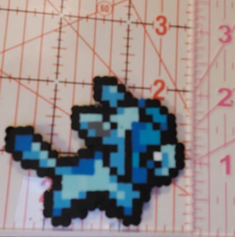 Glaceon pokemon made out of perler beads. Lucario Perler Beads, Vaporeon Perler Beads, Glaceon Perler Beads, Arcanine Perler Beads, Perler Beads Pokemon Legendary, Perler Creations, Perler Beads, Making Out, Pixel Art