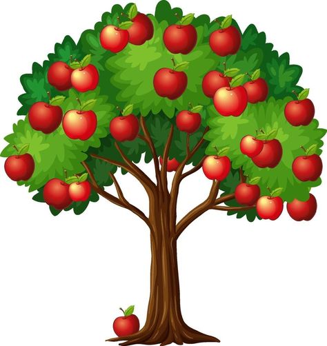 Apple Tree Drawing, Scenery Clipart, Marsha And The Bear, Art Apple, Cartoon Trees, Bowel Movement, Picture Tree, Tree Clipart, Mango Tree