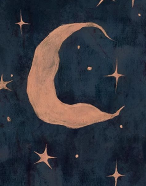 Stars And Moon Painting, Star Painting Ideas, Moon Art Drawing, Astro Journal, Moon And Stars Illustration, Singers Aesthetic, Night Sky Drawing, Celestial Illustration, Whimsical Stars