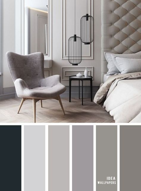 Bedroom Color Schemes Grey, Grey Bedroom Colors, Landing Ideas, Plants Interior, Stairs Landing, Houses Design, Decor Plants, Bedroom Decor For Couples, Gorgeous Bedrooms