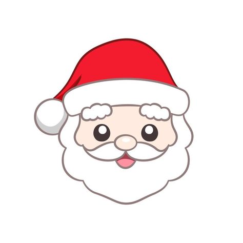 ilustración de dibujos animados de cabeza de santa claus feliz Santa Cartoon Drawing, Cute Santa Illustration, Cute Santa Drawing, Christmas Drawing Santa, Piñata Santa Claus, Santa Clus, Drawing Santa, Santa Clos, Santa Drawing