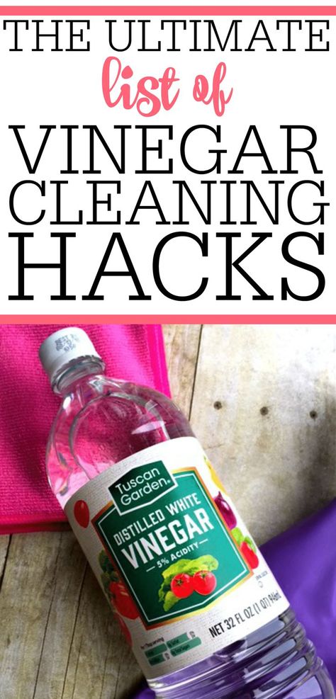 Vinegar Cleaning Hacks, White Vinegar Cleaning, Deep Cleaning House, Vinegar Uses, Vinegar Cleaning, Deep Cleaning Tips, Household Cleaning Tips, Distilled White Vinegar, Diy Cleaners