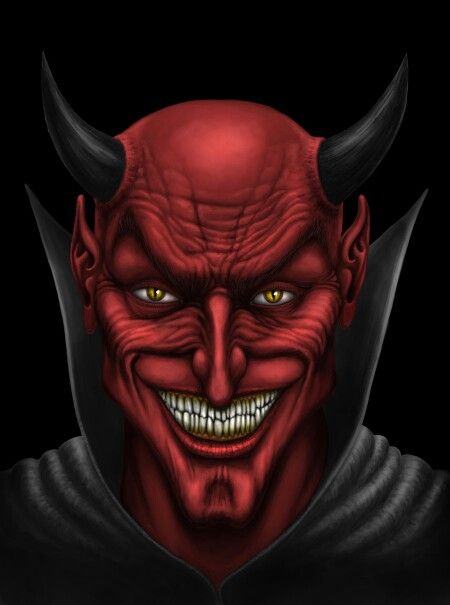 SMILING SATAN ! Demon Pictures, Dancing With The Devil, Evil Demons, Anime Devil, Ange Demon, Angels And Demons, The Devil, Art Stuff, Dark Fantasy Art