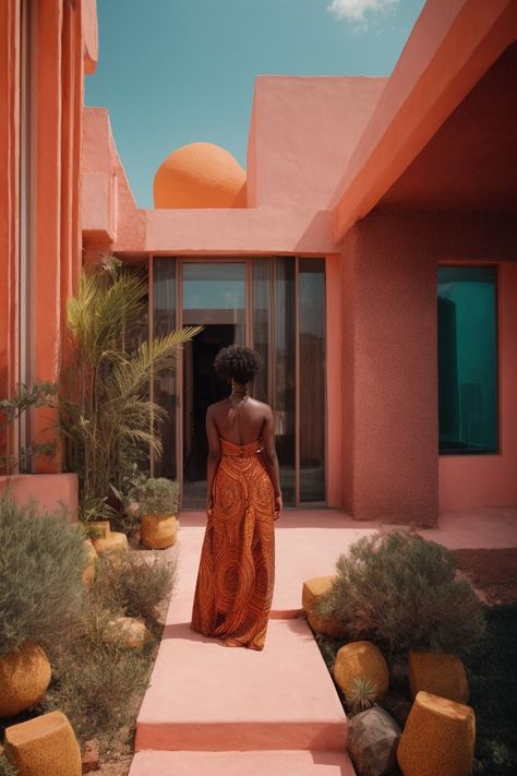 Afro House Aesthetic, Modern African Aesthetic, Afrocentric Architecture, African Spa, Concrete Homes, African Luxury, Resort Ideas, Mud House, African Architecture