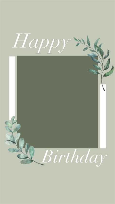 Green Aesthetic Birthday, Happy Birthday Layout, Birthday Icon, Birthday Captions Instagram, Birthday Collage, Happy Birthday Wallpaper, Happy Birthday Template, Instagram Editing Apps, Happy Birthday Posters