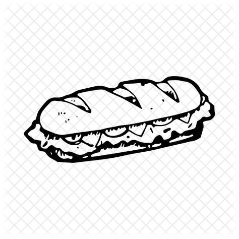 Sandwich Doodle, Sandwich Tattoo, Sandwich Vector, Sandwich Drawing, Big Sandwich, Sandwich Packaging, Subway Sandwich, Drink Icon, Meat Sandwich